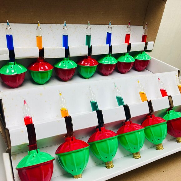 Vintage NOMA Christmas Bubble Lights Set Of 14 Retro Decor New Never Used Tested - Picture 6 of 6